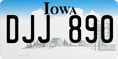 IA license plate DJJ890