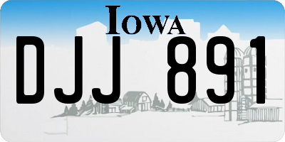 IA license plate DJJ891