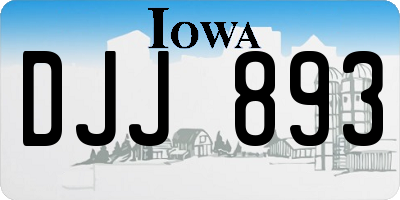IA license plate DJJ893
