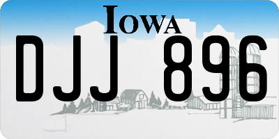 IA license plate DJJ896
