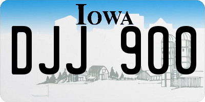 IA license plate DJJ900