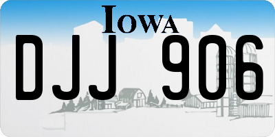 IA license plate DJJ906