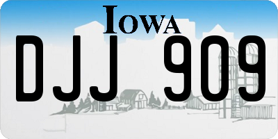 IA license plate DJJ909