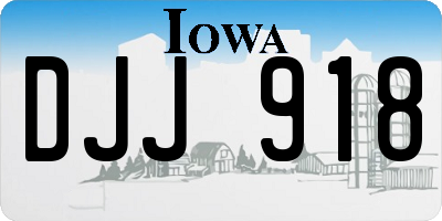 IA license plate DJJ918