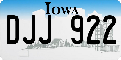 IA license plate DJJ922