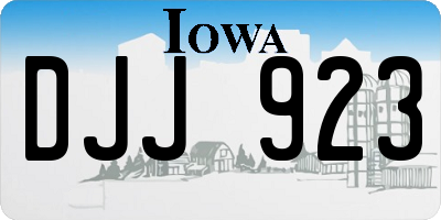IA license plate DJJ923