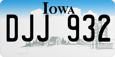 IA license plate DJJ932