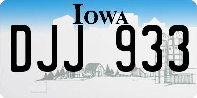 IA license plate DJJ933