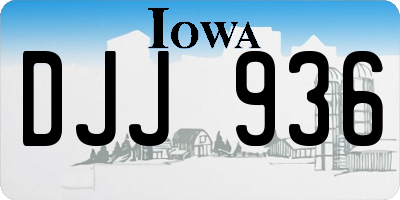 IA license plate DJJ936
