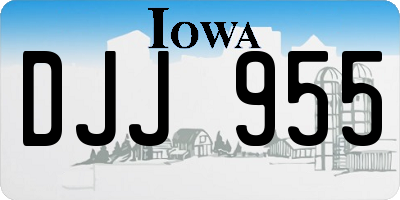 IA license plate DJJ955