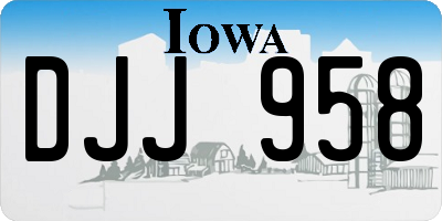 IA license plate DJJ958