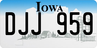 IA license plate DJJ959