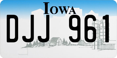 IA license plate DJJ961