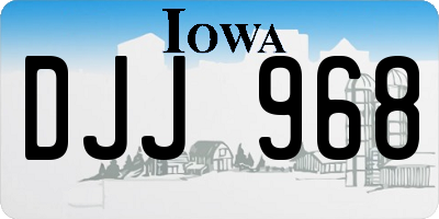 IA license plate DJJ968