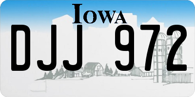 IA license plate DJJ972