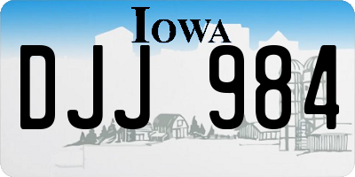 IA license plate DJJ984