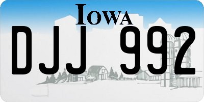 IA license plate DJJ992