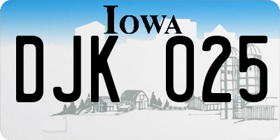 IA license plate DJK025