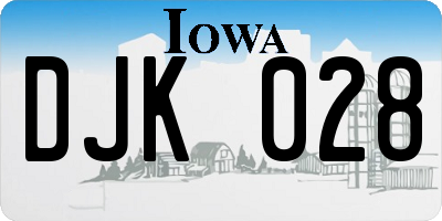 IA license plate DJK028