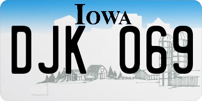 IA license plate DJK069