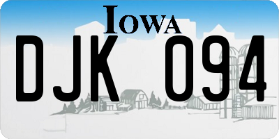 IA license plate DJK094
