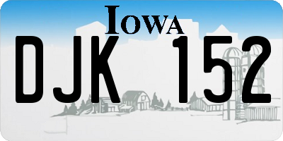 IA license plate DJK152