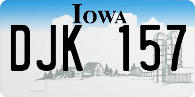 IA license plate DJK157