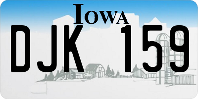 IA license plate DJK159