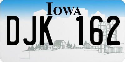 IA license plate DJK162