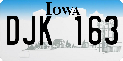 IA license plate DJK163