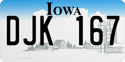 IA license plate DJK167