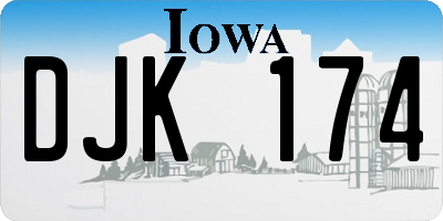 IA license plate DJK174