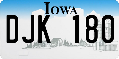 IA license plate DJK180