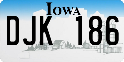 IA license plate DJK186