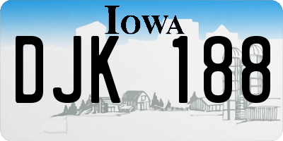 IA license plate DJK188