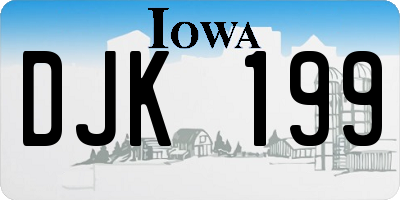 IA license plate DJK199