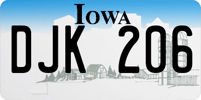 IA license plate DJK206