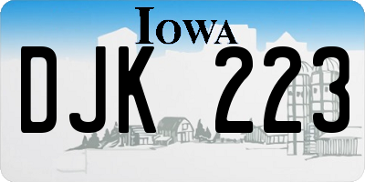 IA license plate DJK223