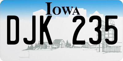 IA license plate DJK235