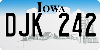 IA license plate DJK242