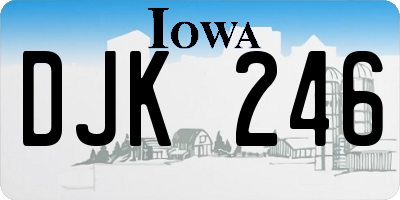 IA license plate DJK246