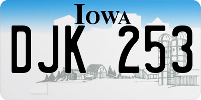 IA license plate DJK253