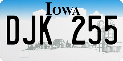 IA license plate DJK255