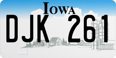 IA license plate DJK261