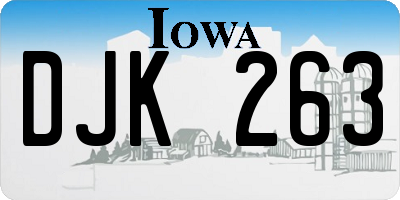 IA license plate DJK263