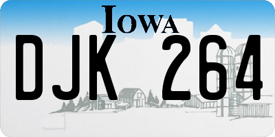 IA license plate DJK264