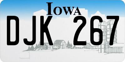 IA license plate DJK267
