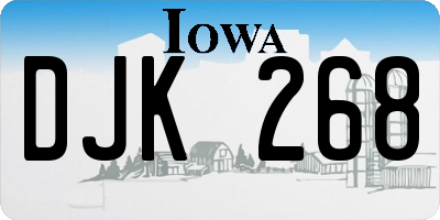 IA license plate DJK268