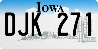 IA license plate DJK271
