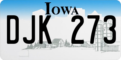 IA license plate DJK273